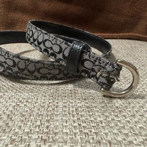 Coach. Belt Grey Black Women